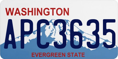 WA license plate APC3635