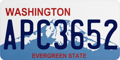 WA license plate APC3652