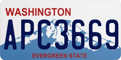 WA license plate APC3669