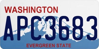 WA license plate APC3683