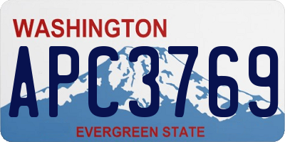 WA license plate APC3769