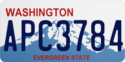 WA license plate APC3784