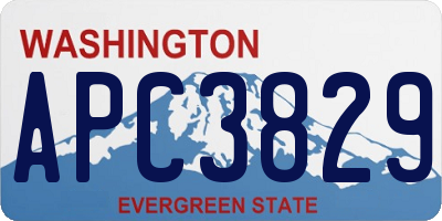WA license plate APC3829