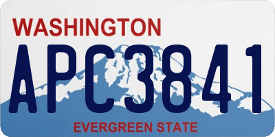 WA license plate APC3841