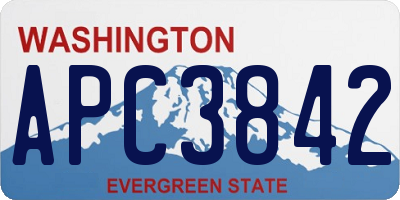 WA license plate APC3842