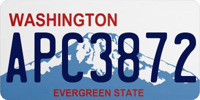 WA license plate APC3872
