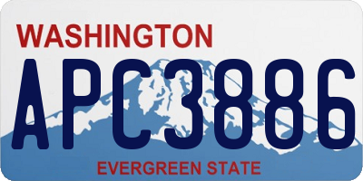 WA license plate APC3886