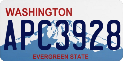 WA license plate APC3928
