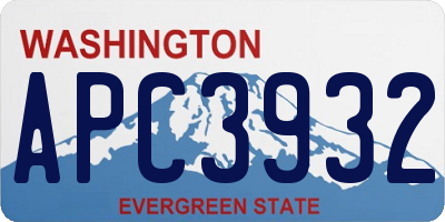 WA license plate APC3932