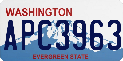 WA license plate APC3963