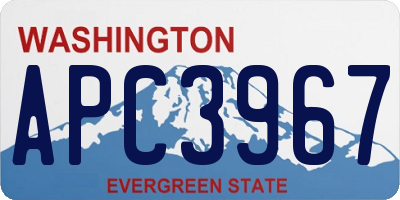 WA license plate APC3967