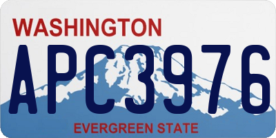 WA license plate APC3976