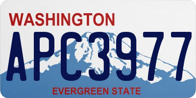 WA license plate APC3977