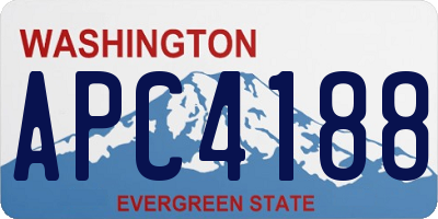 WA license plate APC4188