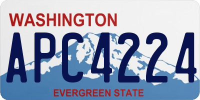 WA license plate APC4224
