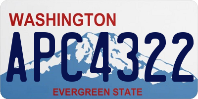 WA license plate APC4322