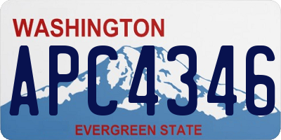 WA license plate APC4346