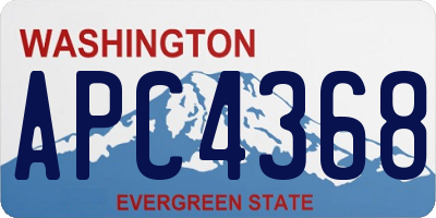 WA license plate APC4368