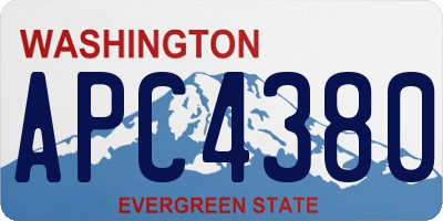 WA license plate APC4380