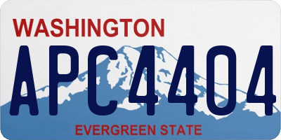 WA license plate APC4404