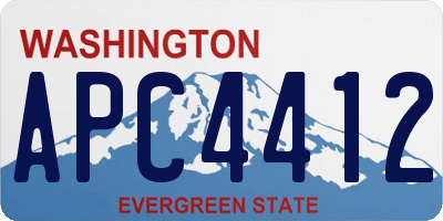 WA license plate APC4412