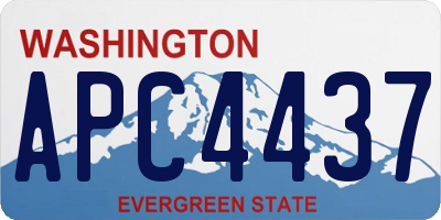 WA license plate APC4437