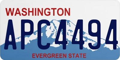 WA license plate APC4494