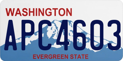 WA license plate APC4603
