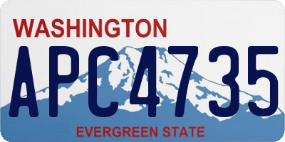 WA license plate APC4735