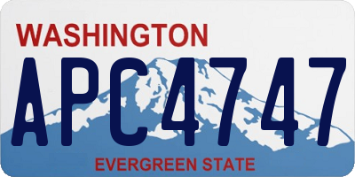 WA license plate APC4747