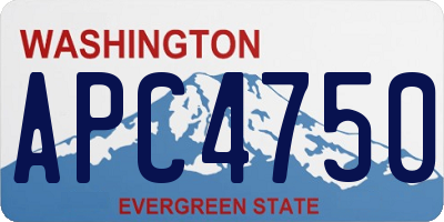 WA license plate APC4750