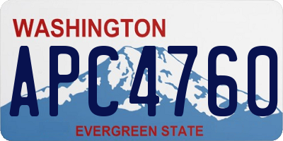 WA license plate APC4760
