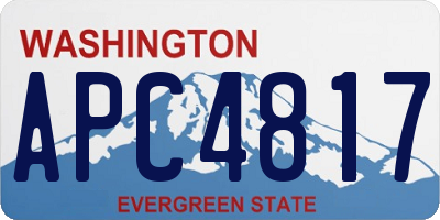WA license plate APC4817