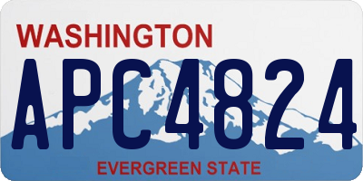 WA license plate APC4824