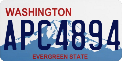 WA license plate APC4894