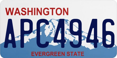 WA license plate APC4946