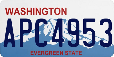 WA license plate APC4953