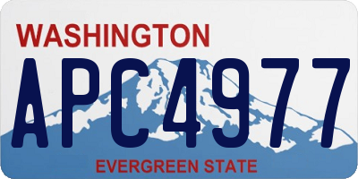 WA license plate APC4977
