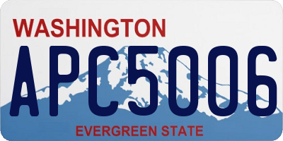 WA license plate APC5006
