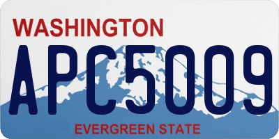 WA license plate APC5009