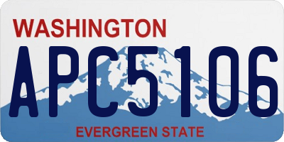 WA license plate APC5106