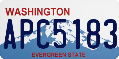 WA license plate APC5183