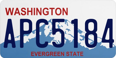 WA license plate APC5184