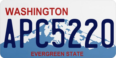WA license plate APC5220