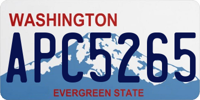 WA license plate APC5265