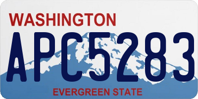 WA license plate APC5283