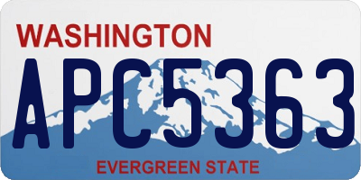 WA license plate APC5363