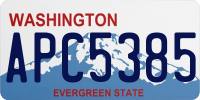 WA license plate APC5385