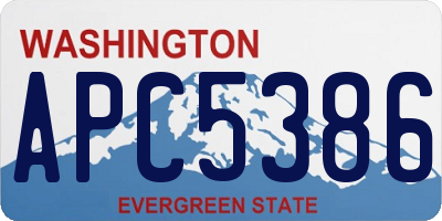 WA license plate APC5386