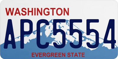 WA license plate APC5554